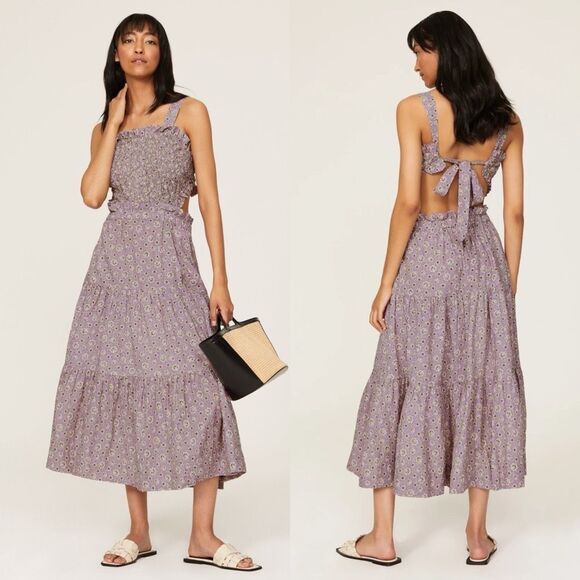 SEA NEW YORK IDA APRON MIDI DRESS - Picture 1 of 12